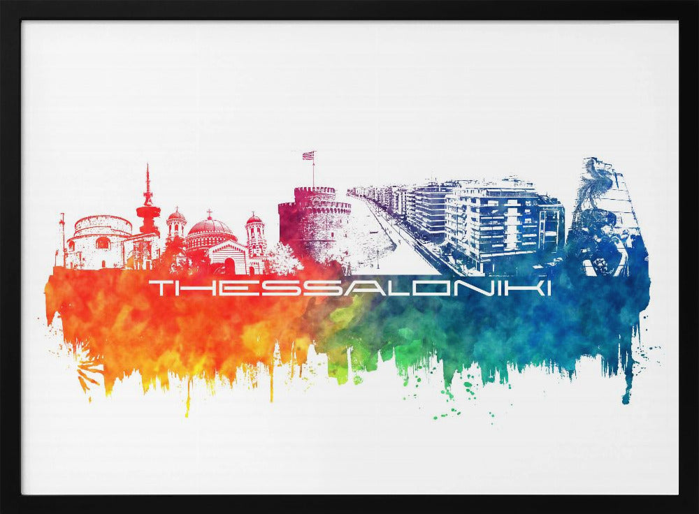 Thessaloniki Greece Skyline City Art (6) | Poster