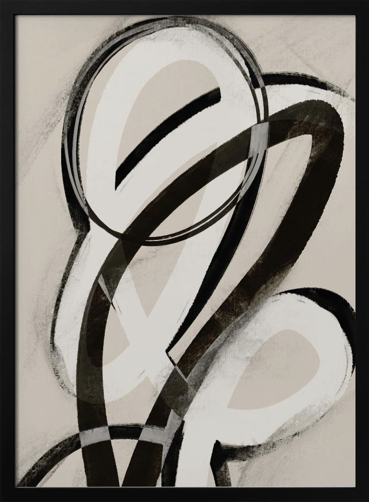 Black And White Strokes No 1 | Poster