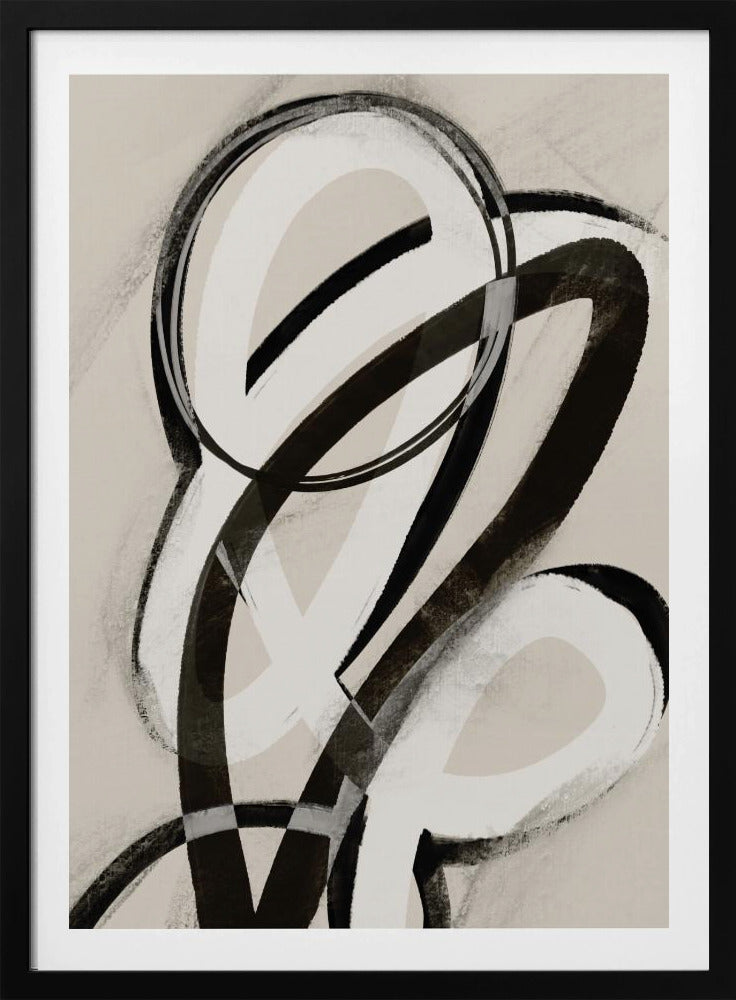 Black And White Strokes No 1 | Poster