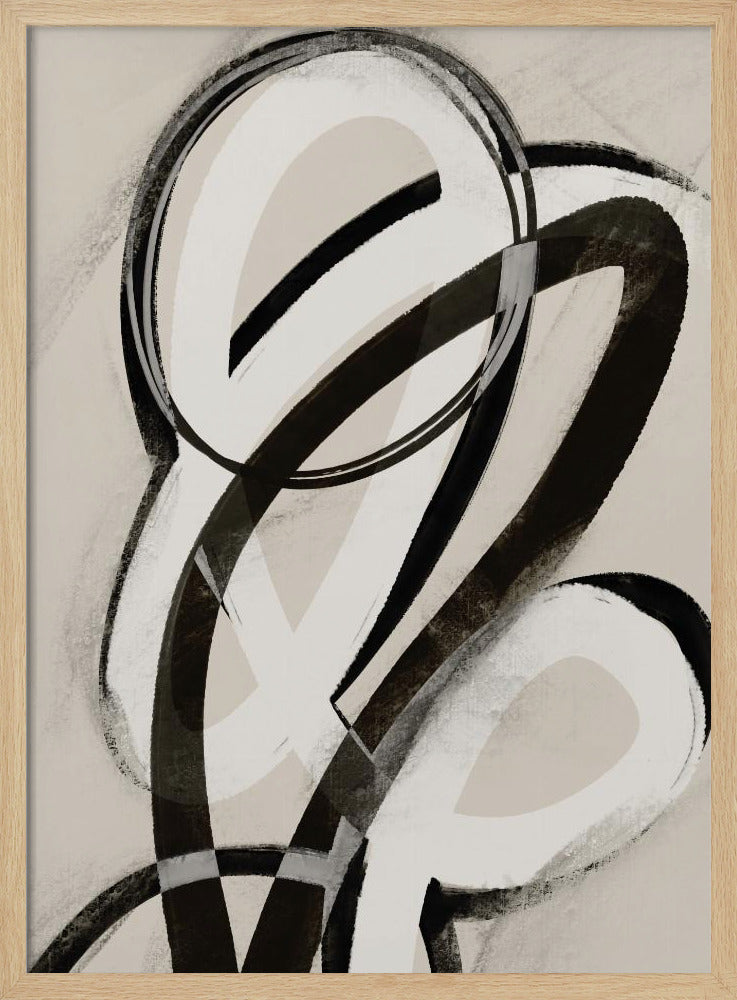 Black And White Strokes No 1 | Poster