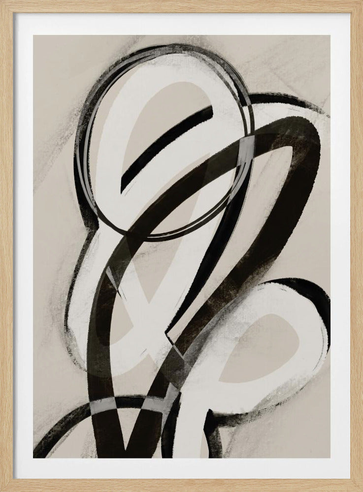 Black And White Strokes No 1 | Poster