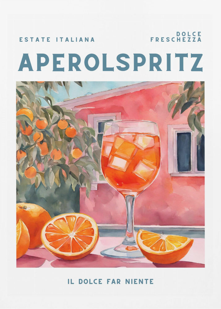 Aperol Spritz, Aquarell, Fresh | Poster