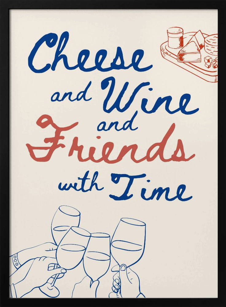 Ost och vin..., Text + Illustration | Poster