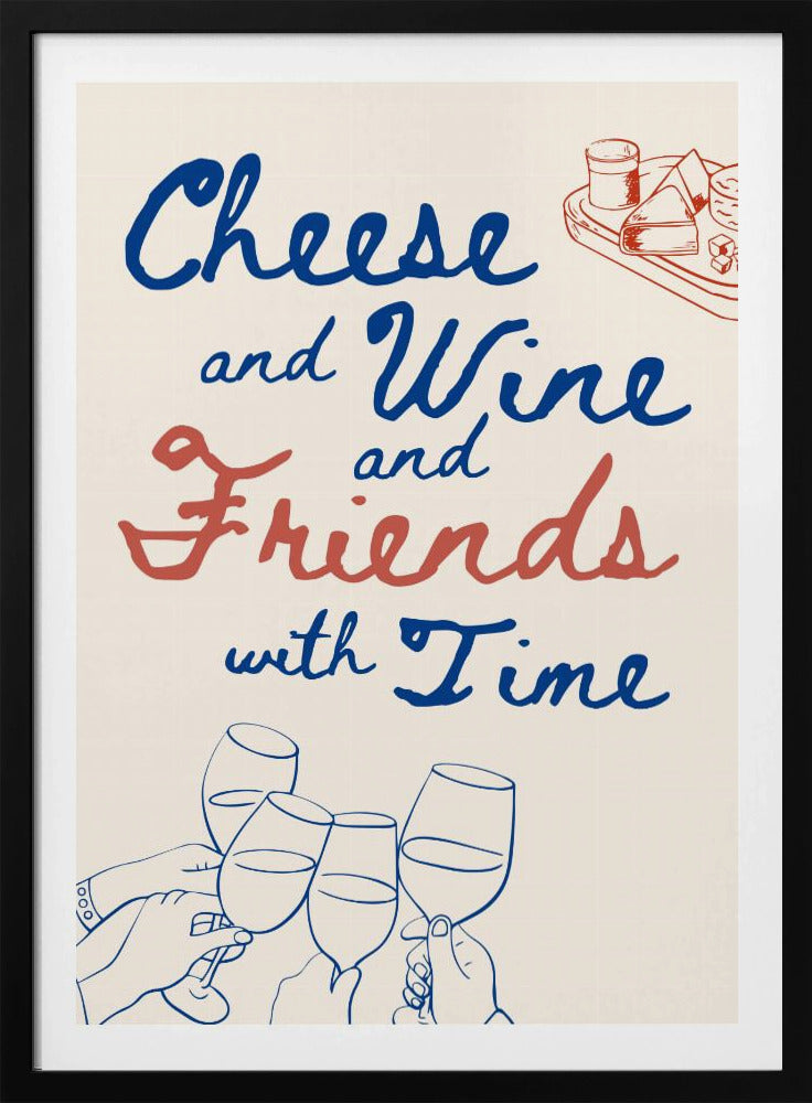 Ost och vin..., Text + Illustration | Poster