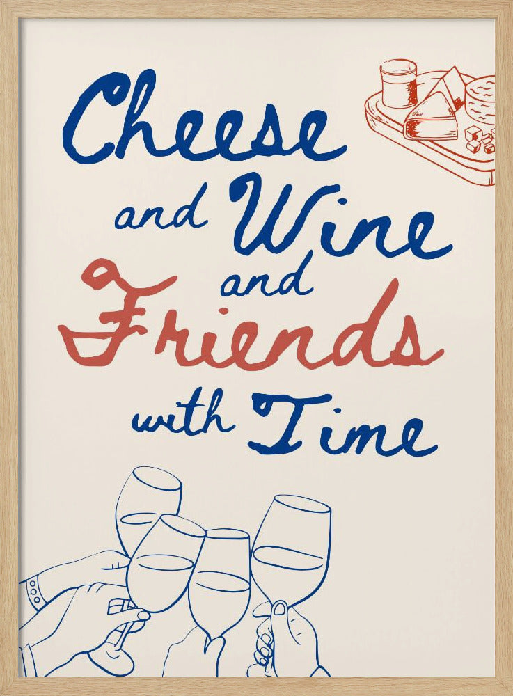 Ost och vin..., Text + Illustration | Poster