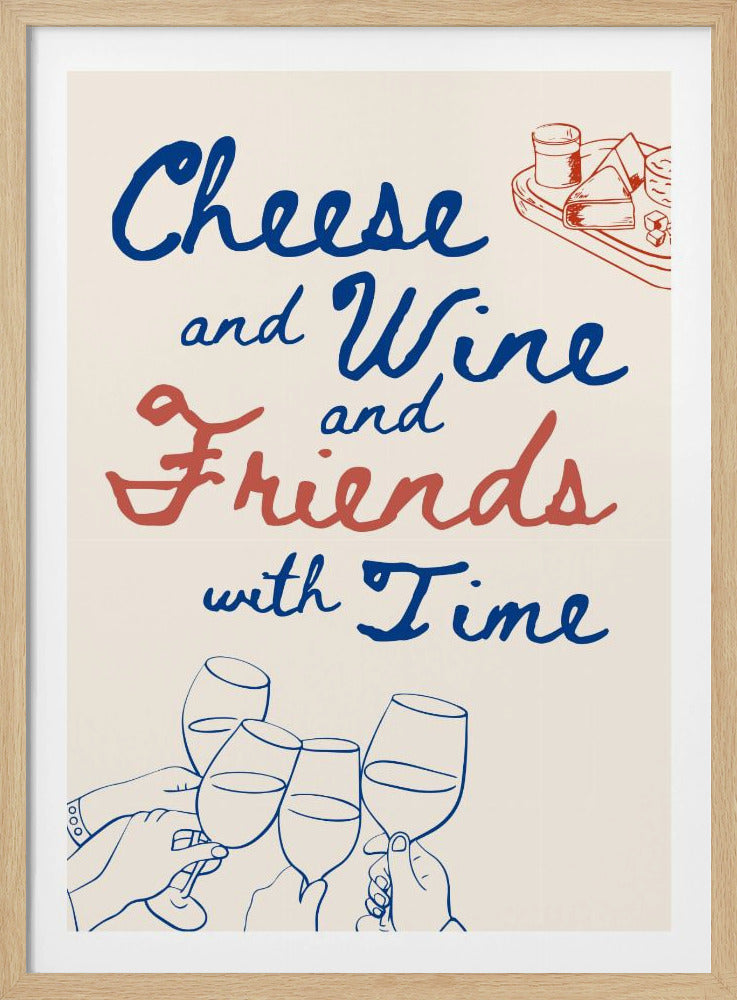 Ost och vin..., Text + Illustration | Poster