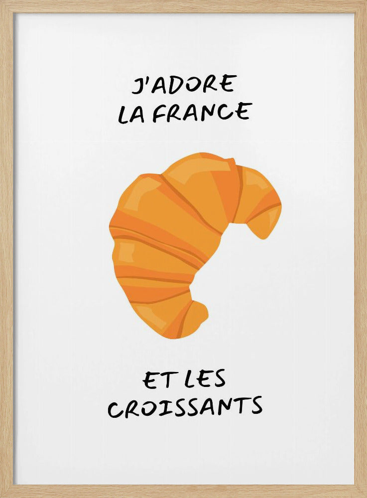 J´adore la france, Croissant | Affisch