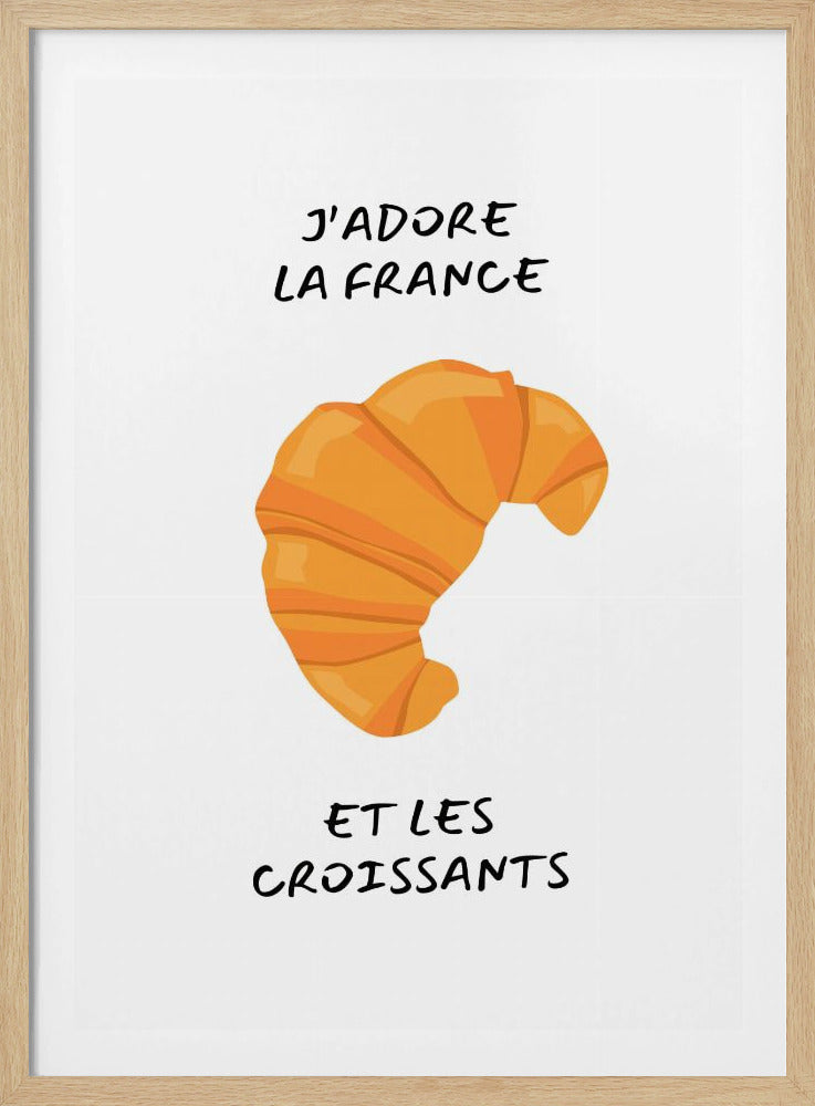 J´adore la france, Croissant | Affisch