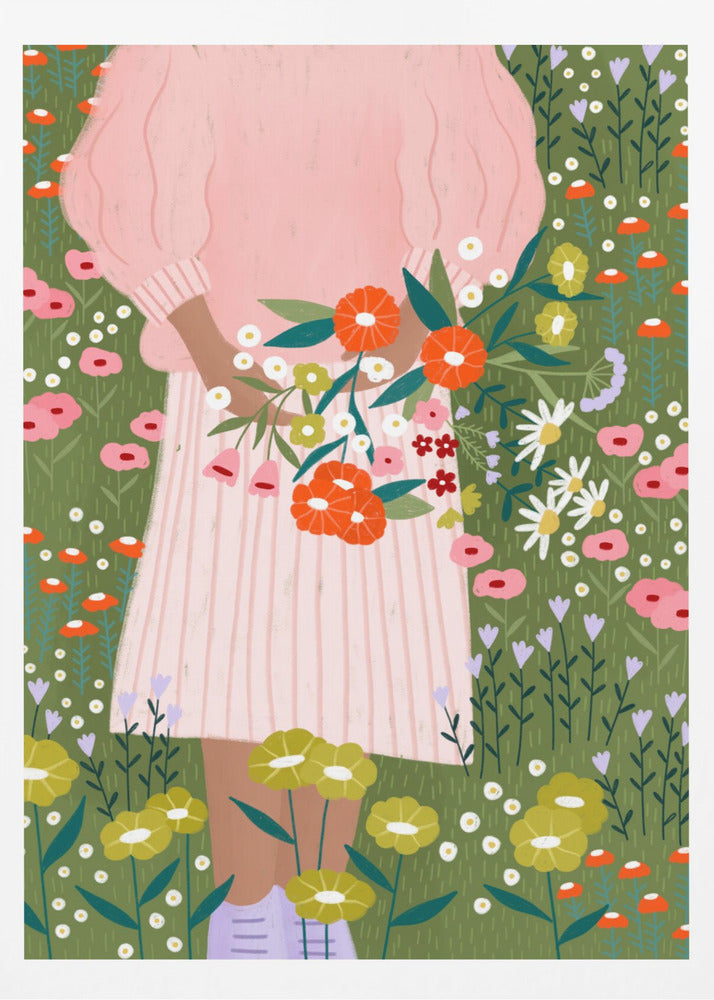 Blommor i handen | Poster