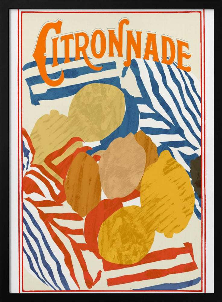Citronblå och röd | Poster