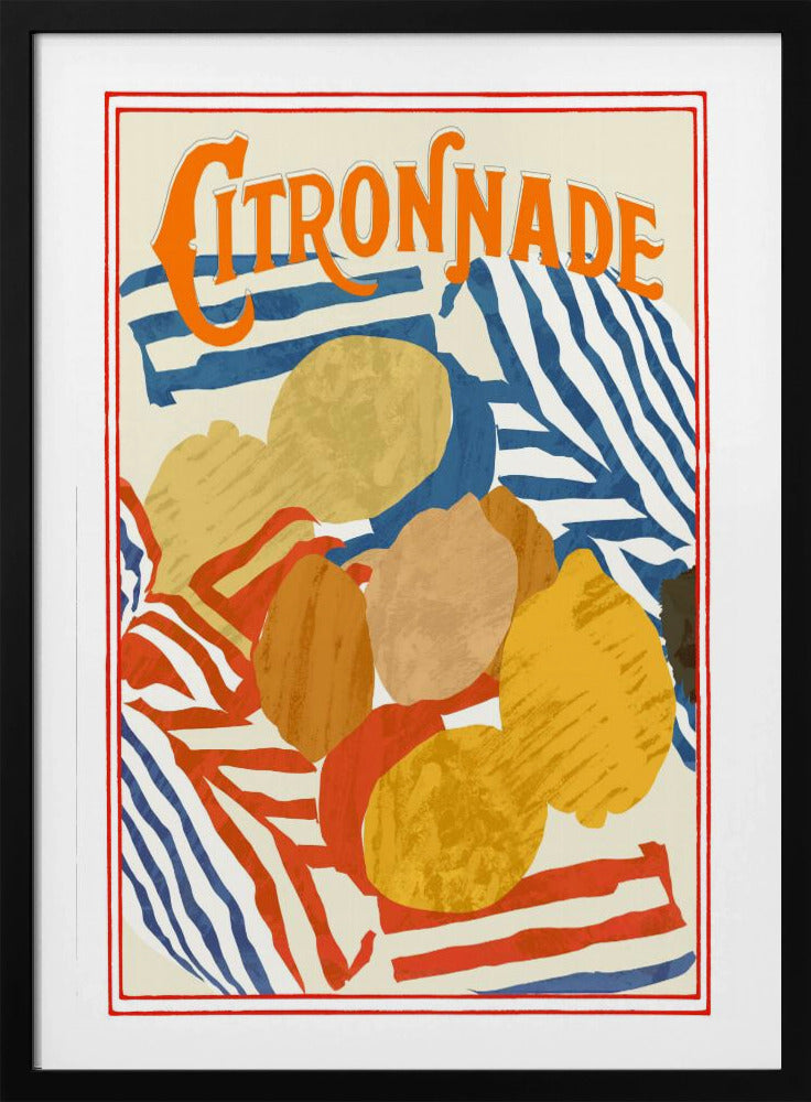 Citronblå och röd | Poster