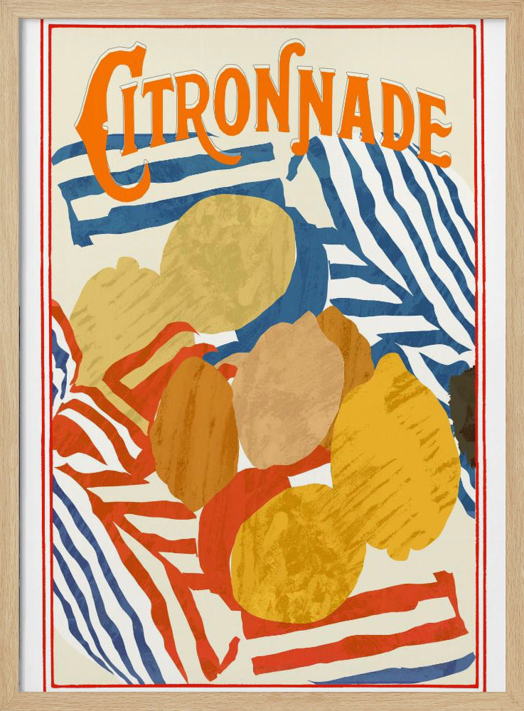 Citronblå och röd | Poster