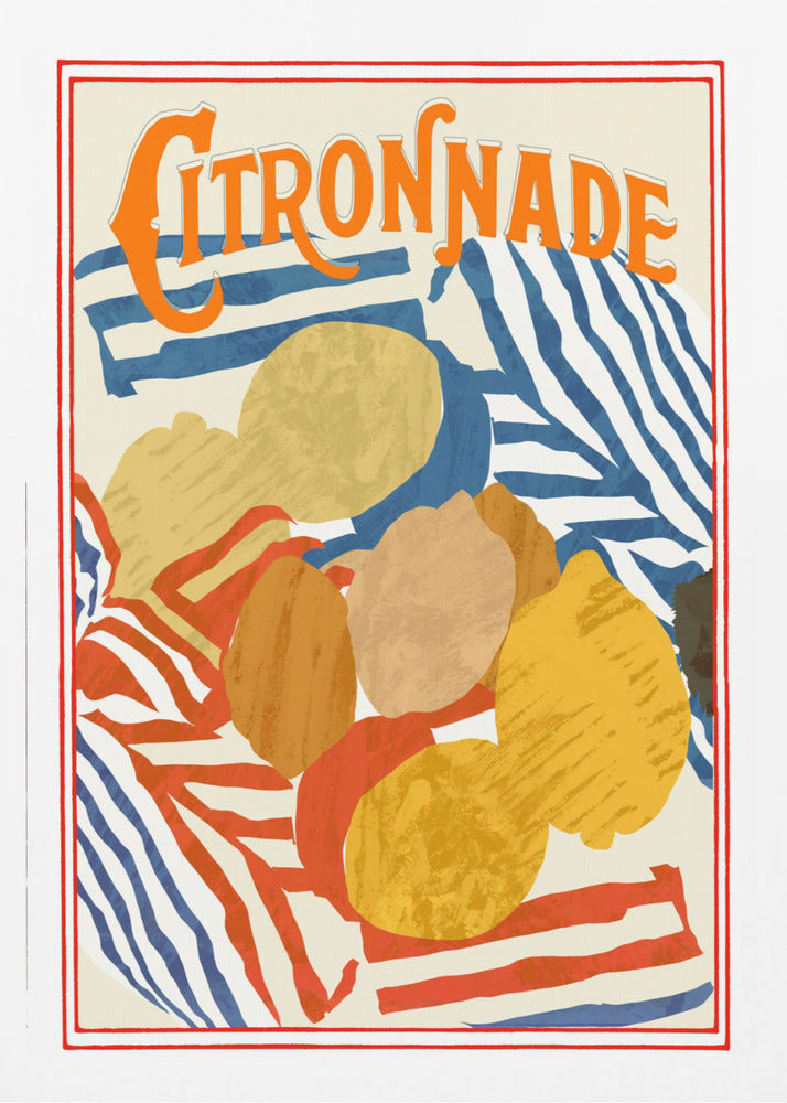 Citronblå och röd | Poster