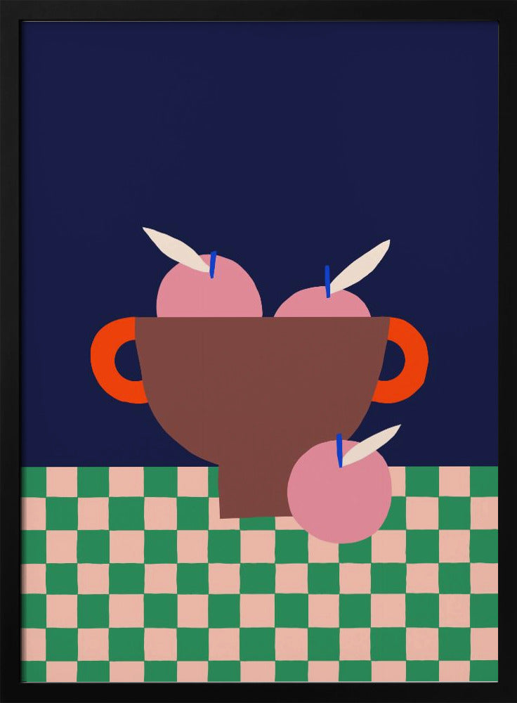 Fruktskål med rosa äpplen | Poster