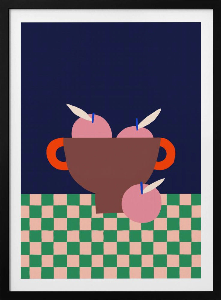 Fruktskål med rosa äpplen | Poster
