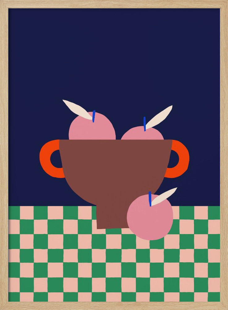 Fruktskål med rosa äpplen | Poster