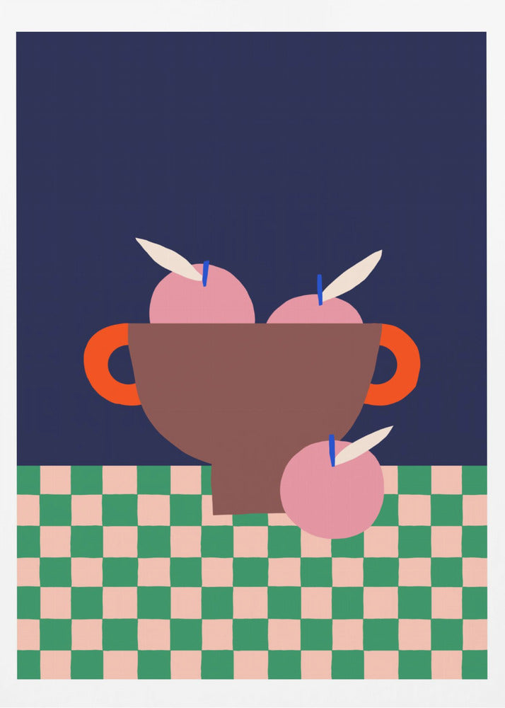 Fruktskål med rosa äpplen | Poster