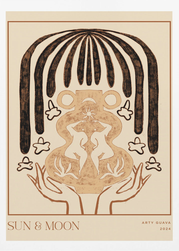 Fartygssamling: Sol & Måne (LineArt) | Poster