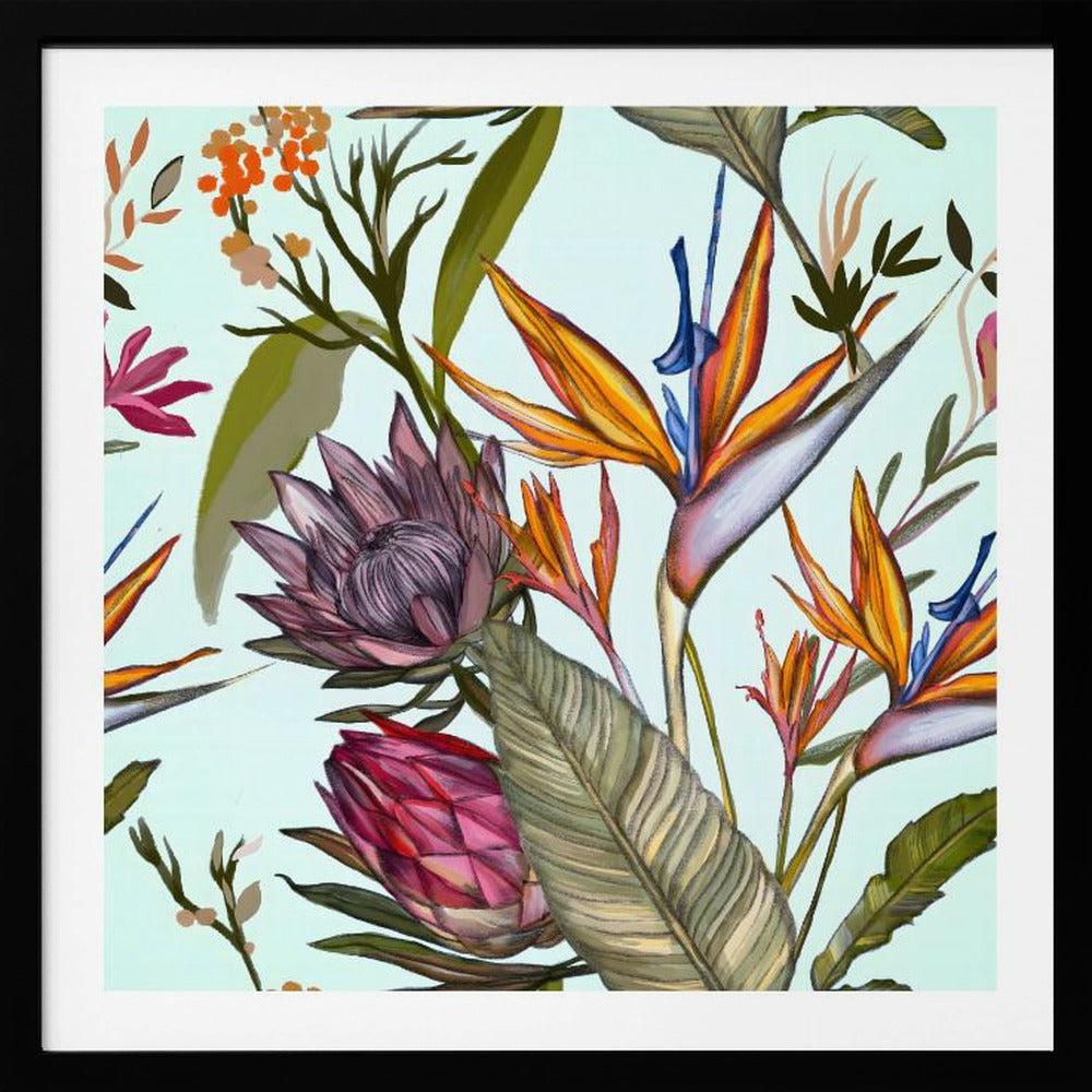 Proteas och iris | Poster