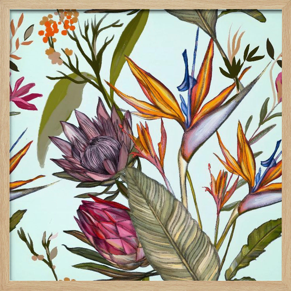 Proteas och iris | Poster