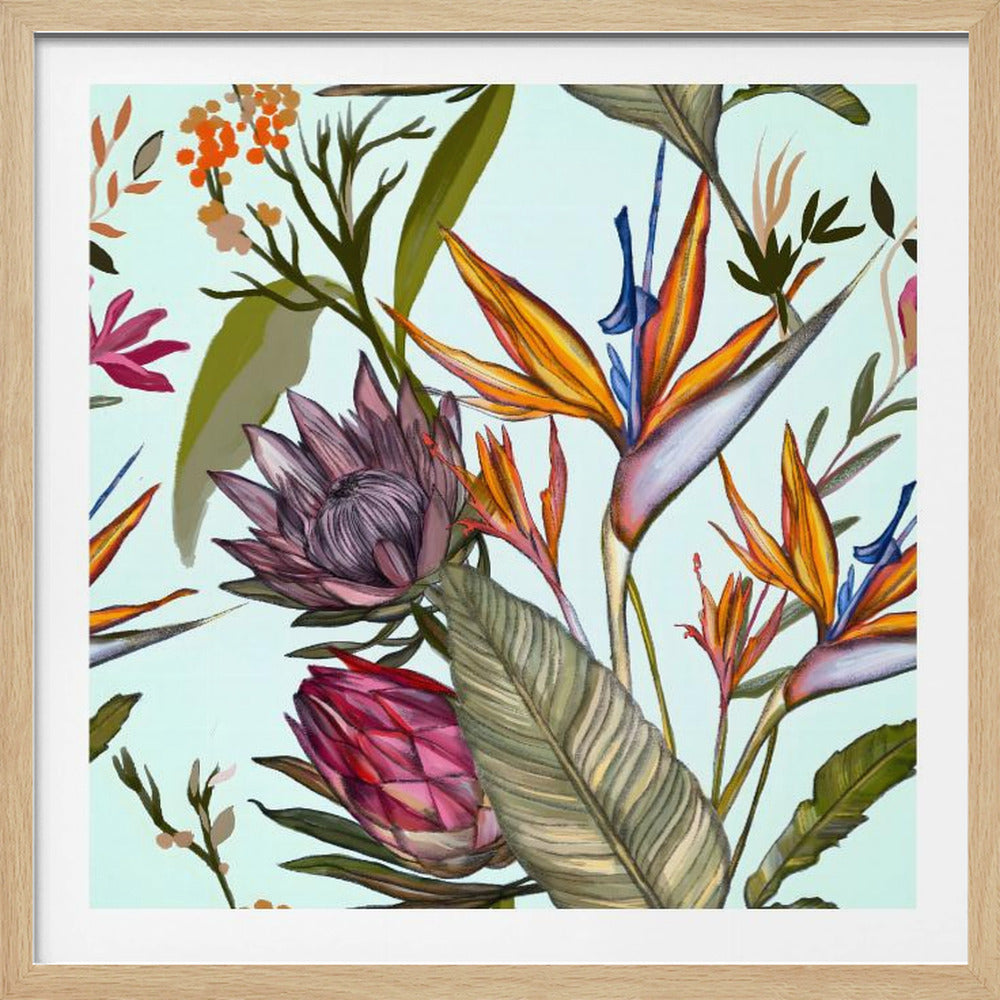 Proteas och iris | Poster