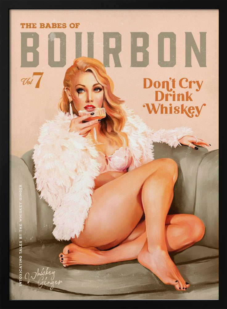 Babes of Bourbon Vol 7 Sexig Vintage Whiskey Pinup Girl | Poster