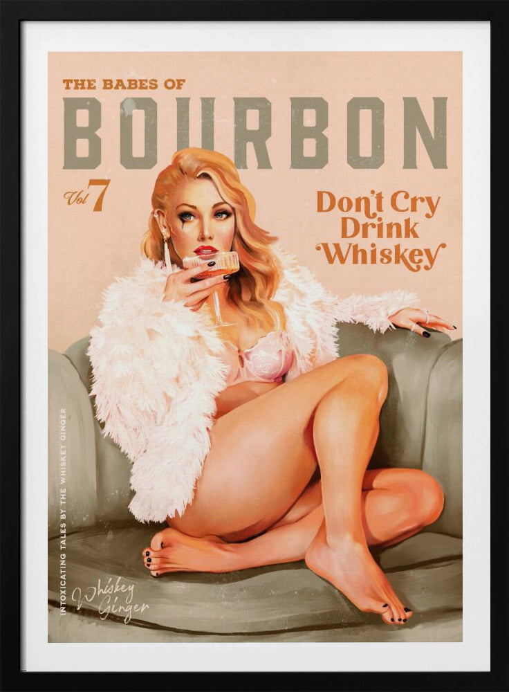 Babes of Bourbon Vol 7 Sexig Vintage Whiskey Pinup Girl | Poster