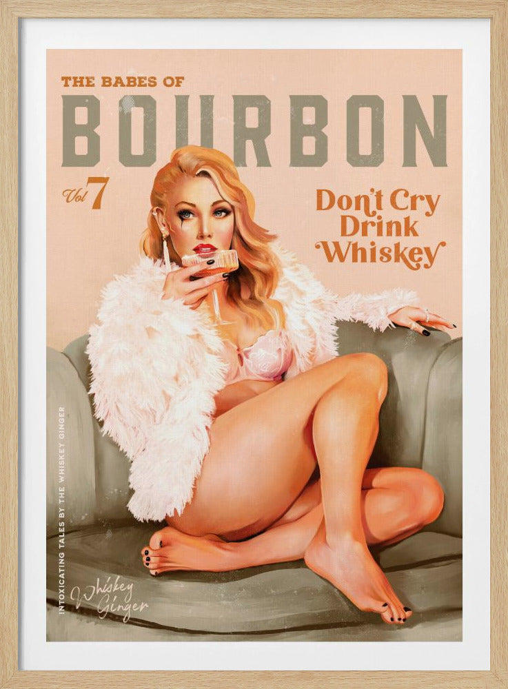 Babes of Bourbon Vol 7 Sexig Vintage Whiskey Pinup Girl | Poster