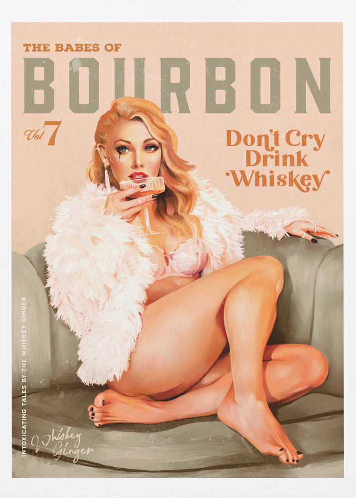 Babes of Bourbon Vol 7 Sexig Vintage Whiskey Pinup Girl | Poster