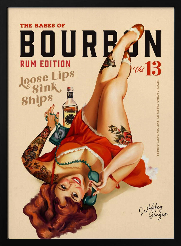 Babes of Bourbon Vol 13 Romdrickande Pinup Girl Konst | Poster