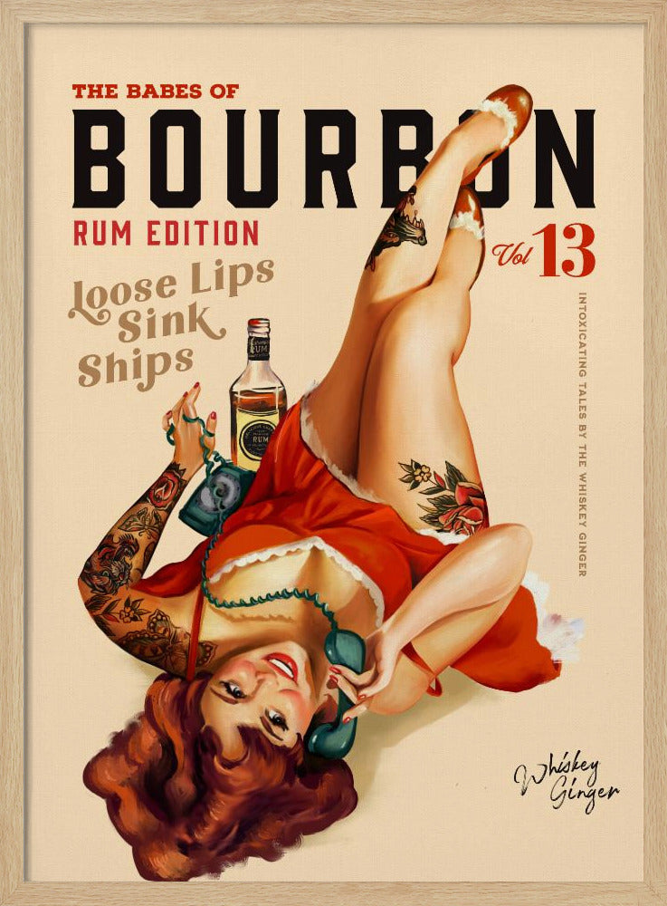 Babes of Bourbon Vol 13 Romdrickande Pinup Girl Konst | Poster