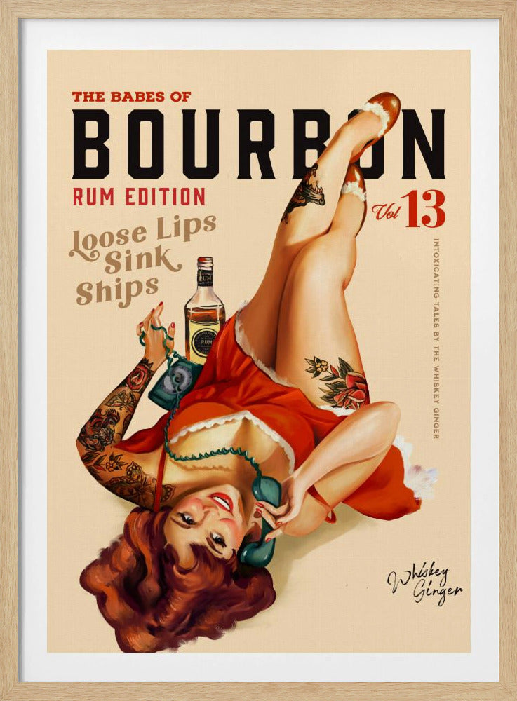 Babes of Bourbon Vol 13 Romdrickande Pinup Girl Konst | Poster