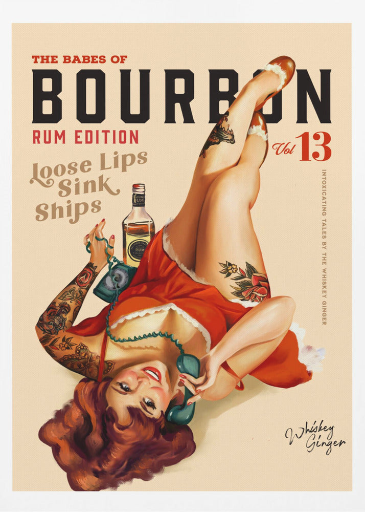 Babes of Bourbon Vol 13 Romdrickande Pinup Girl Konst | Poster