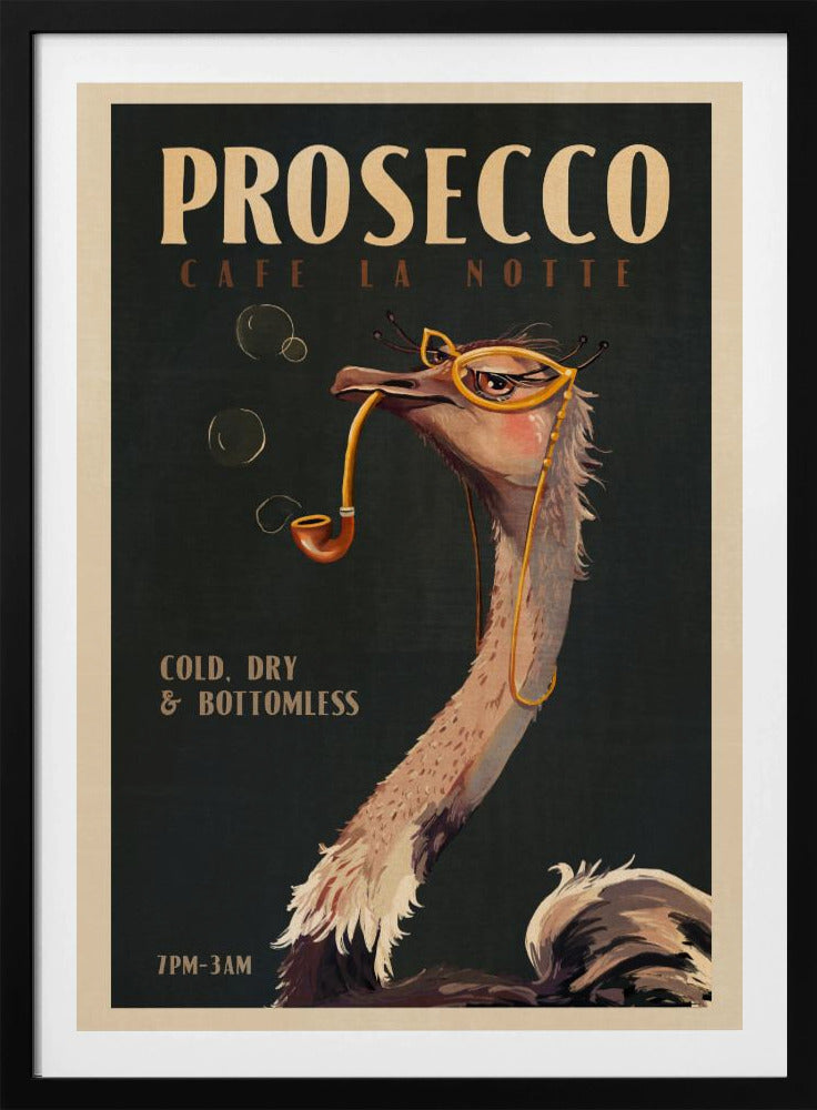 Art Deco Prosecco-väggkonst med en struts | Poster