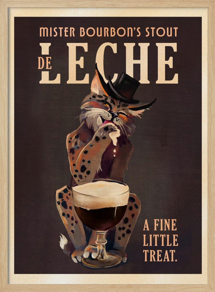 Bourbon De Leche Guinness-stil kattkonst | Poster