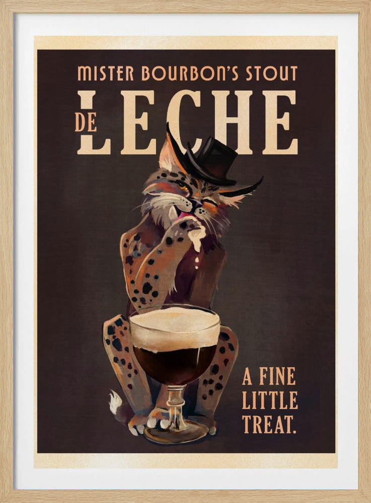 Bourbon De Leche Guinness-stil kattkonst | Poster