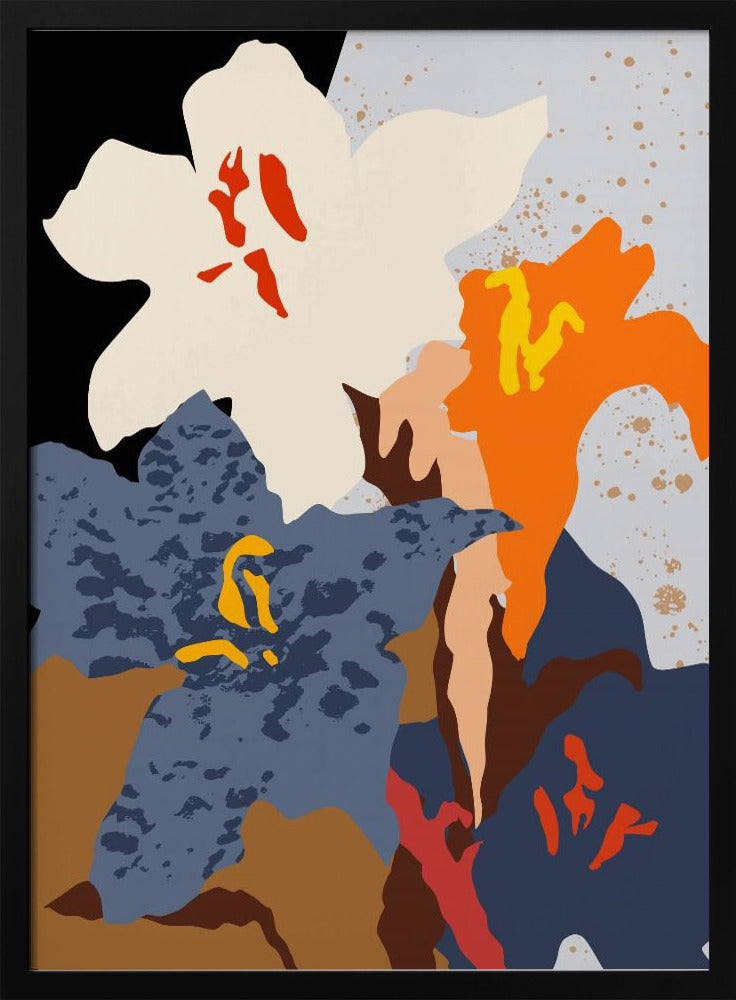 Abstrakta liljor närbild | Poster