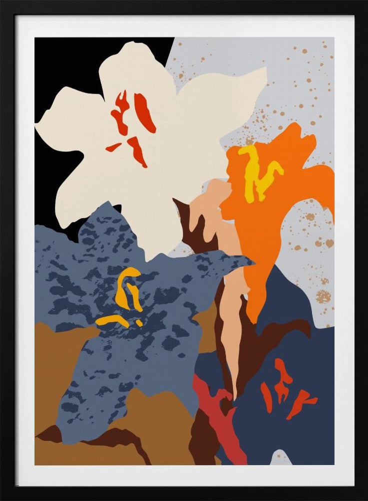 Abstrakta liljor närbild | Poster