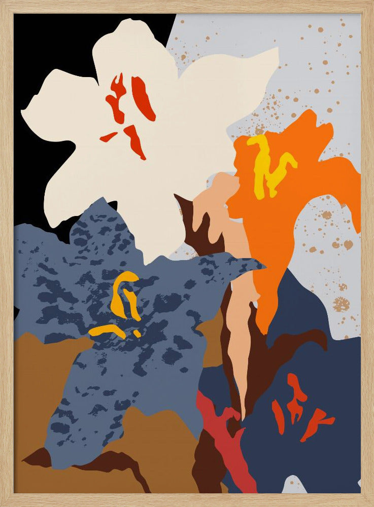 Abstrakta liljor närbild | Poster