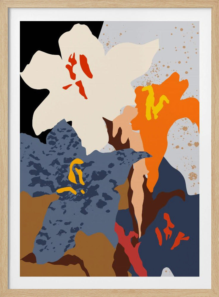 Abstrakta liljor närbild | Poster