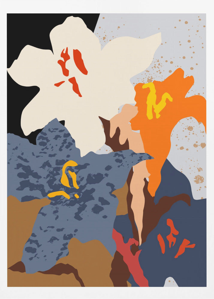 Abstrakta liljor närbild | Poster