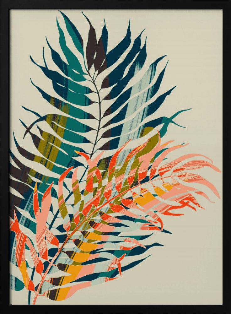 Färgglada palmblad | Poster
