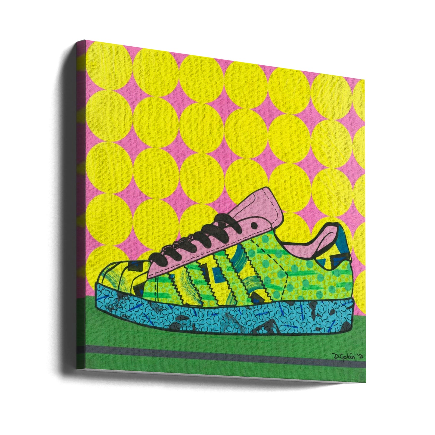Superstar Grön Rosa Blå | Canvas