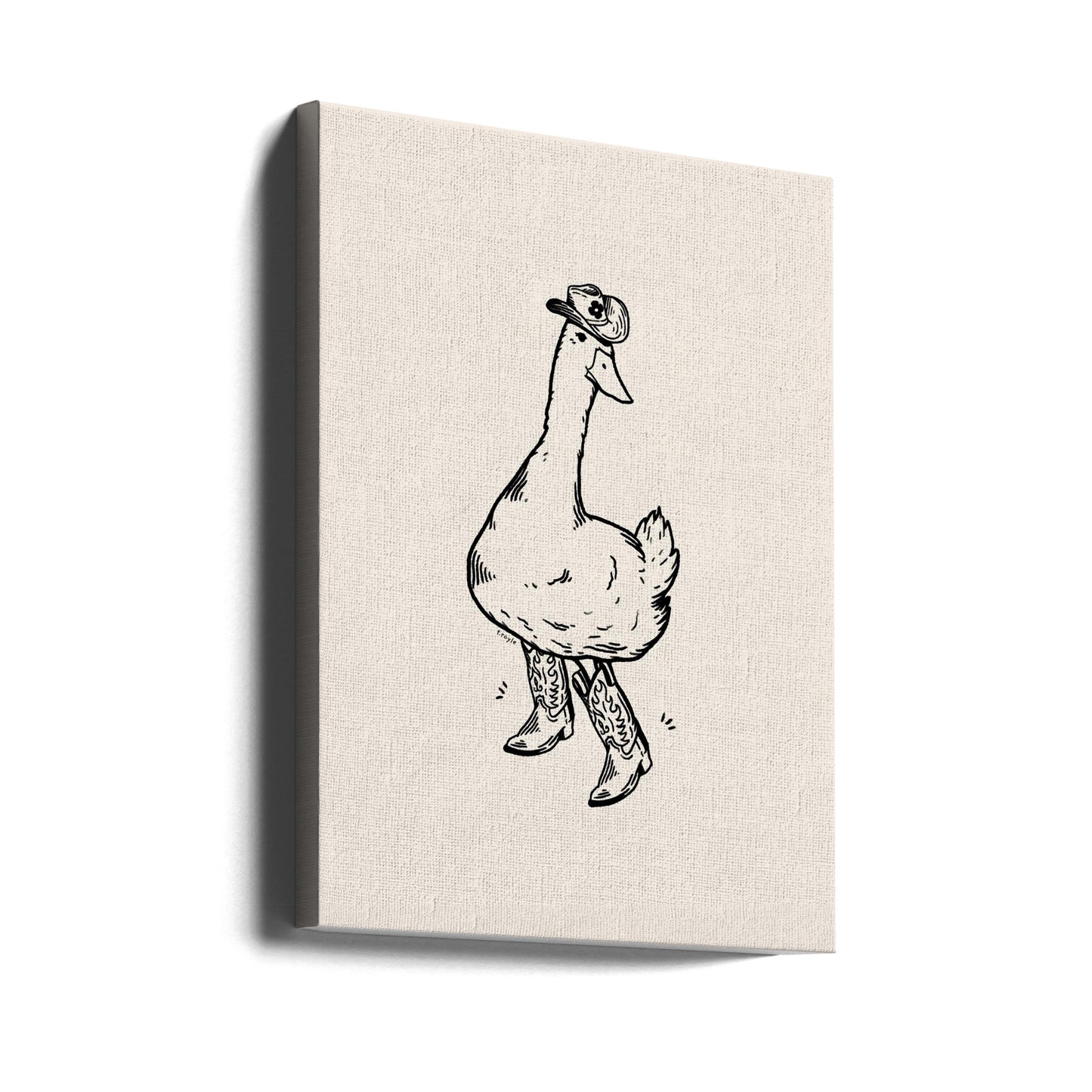 Anka i westernstövlar | Canvas