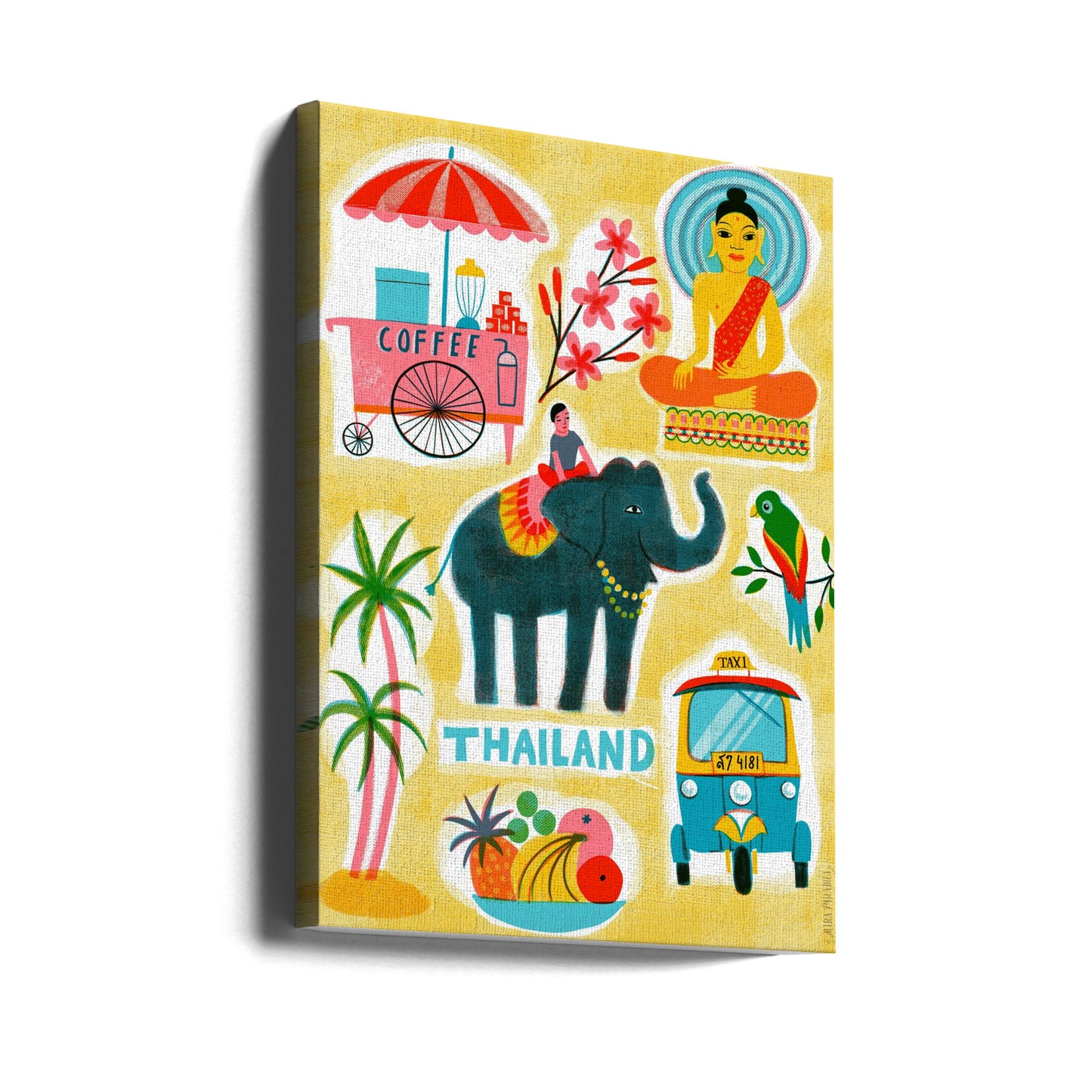 Screentryck Vintage Resor Thailand | Canvas