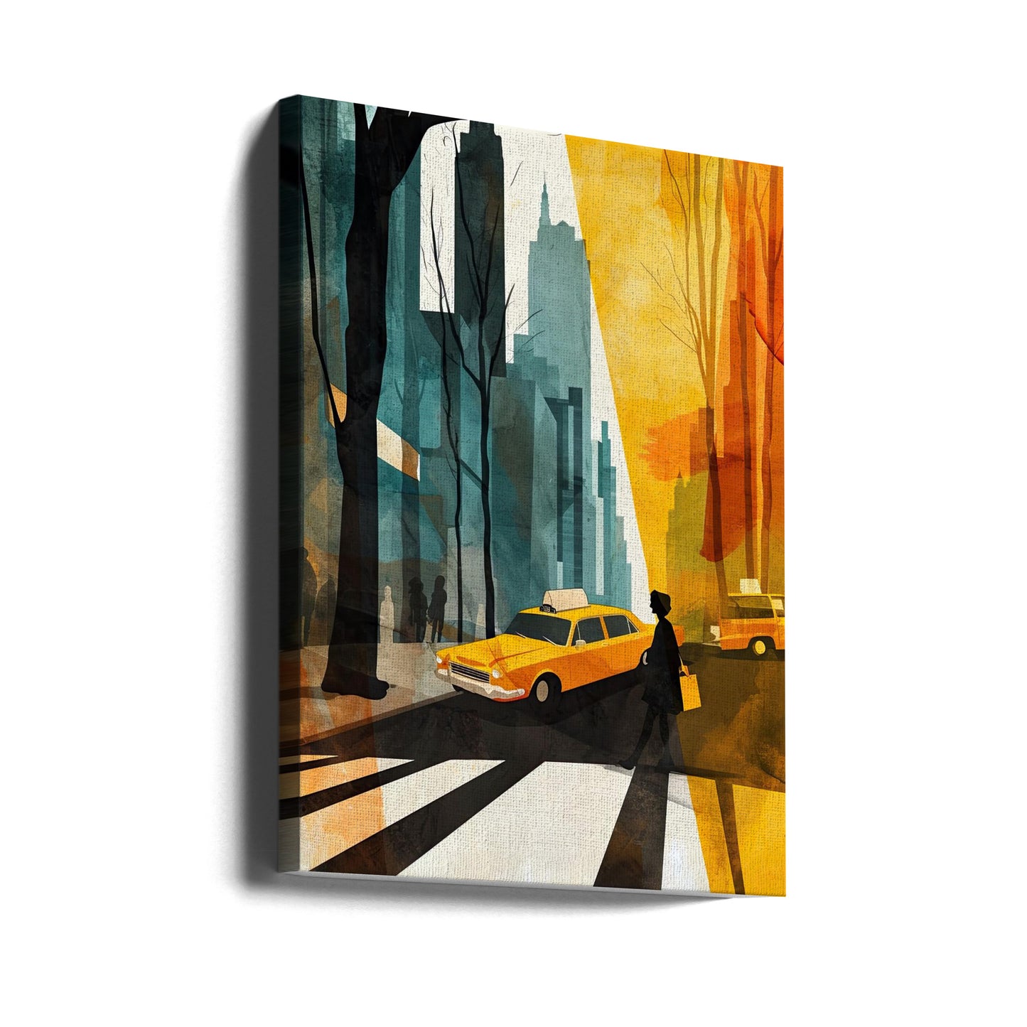 Digital målning i akvarell i New York City (5) | Canvas