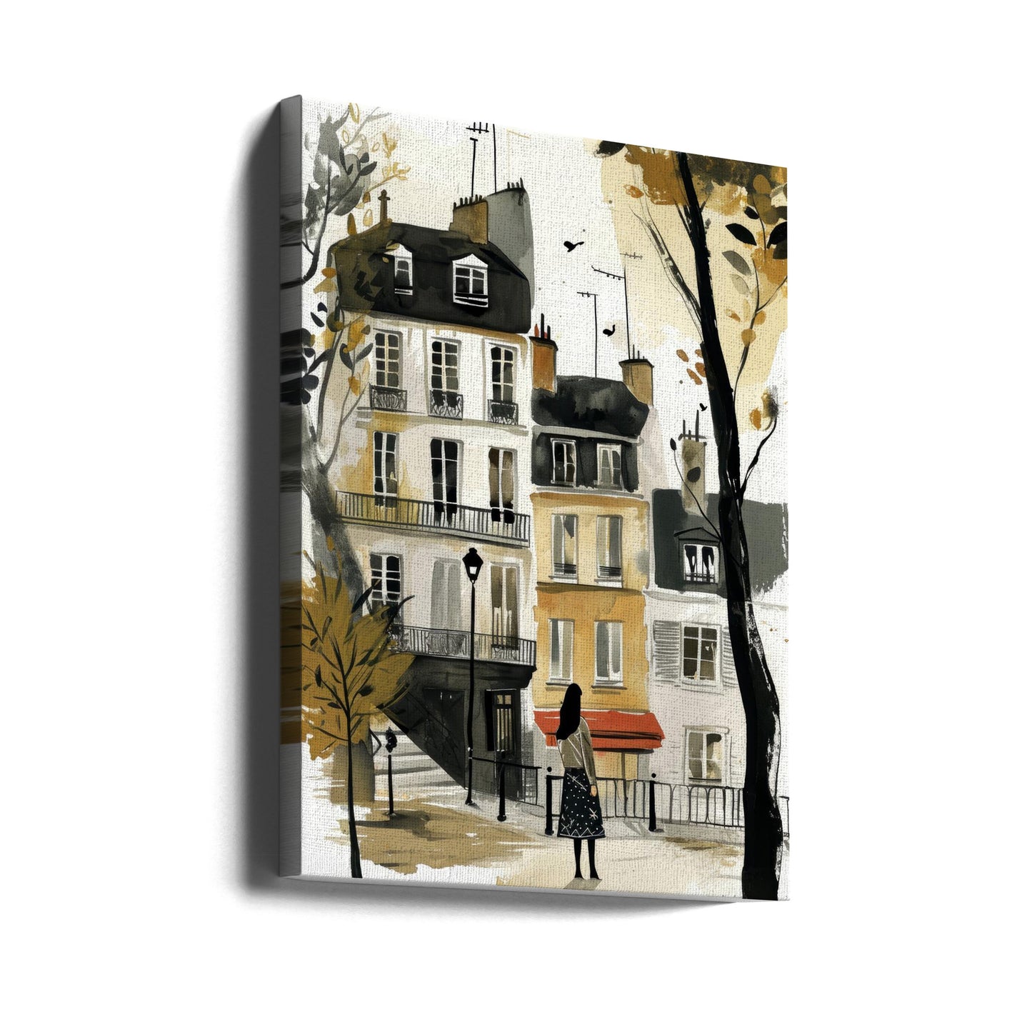 Digital målning i akvarell i Paris (2) | Canvas