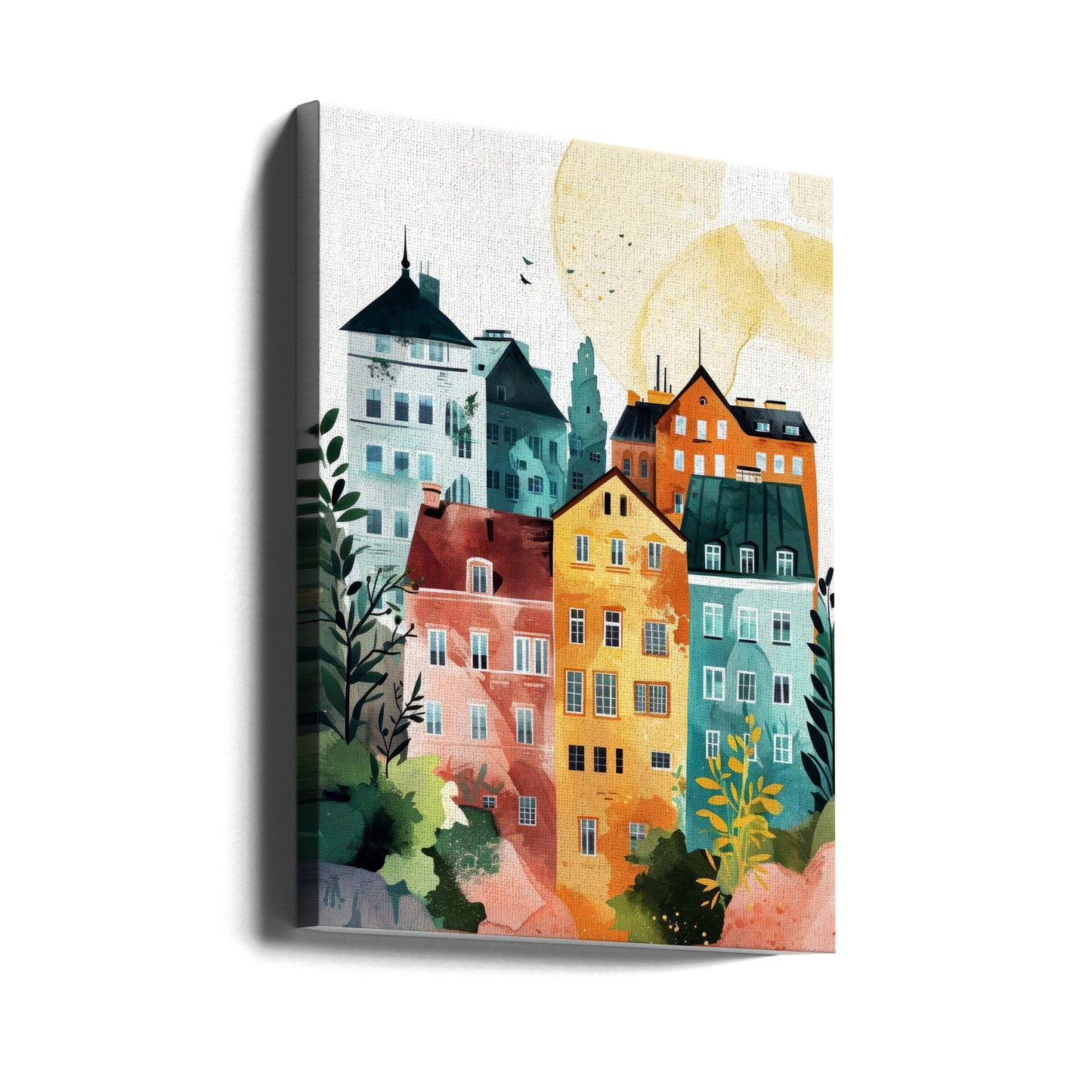 Digital målning av akvarell i Warszawa | Canvas
