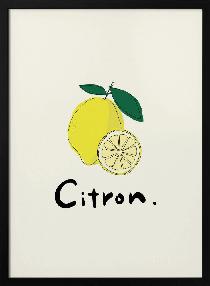 Modern fransk fruktkollektion "Citron / Citron" | Poster