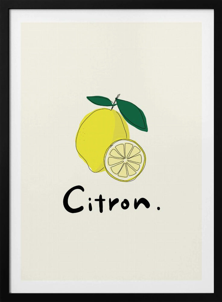 Modern fransk fruktkollektion "Citron / Citron" | Poster